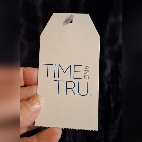 Blue & Black Leopard Print Dress by Time And Tru, Size XL - Picture 4 of 6